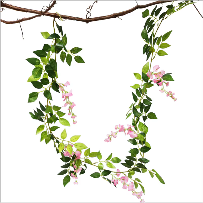 Feuille d'hortensia de vigne de 2 mètres, plantes décoratives de mariage, Arrangement mural, décorat