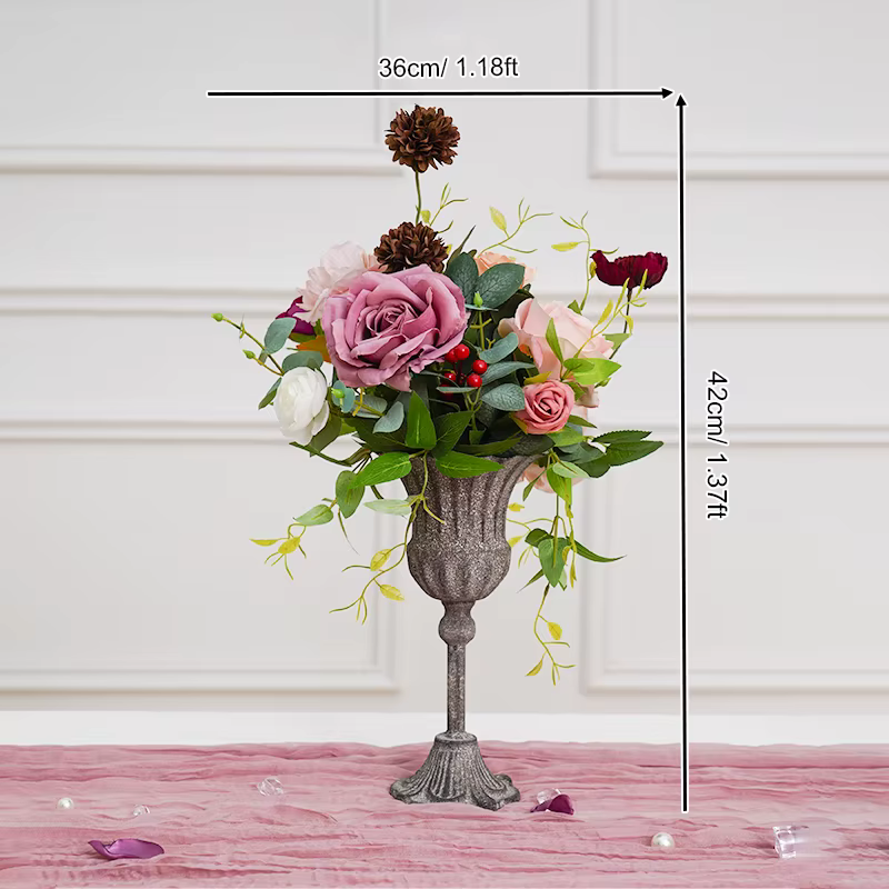 Série de pâte de haricots avec Vase vert, décoration de Table de maison, Banquet de mariage, Arrange