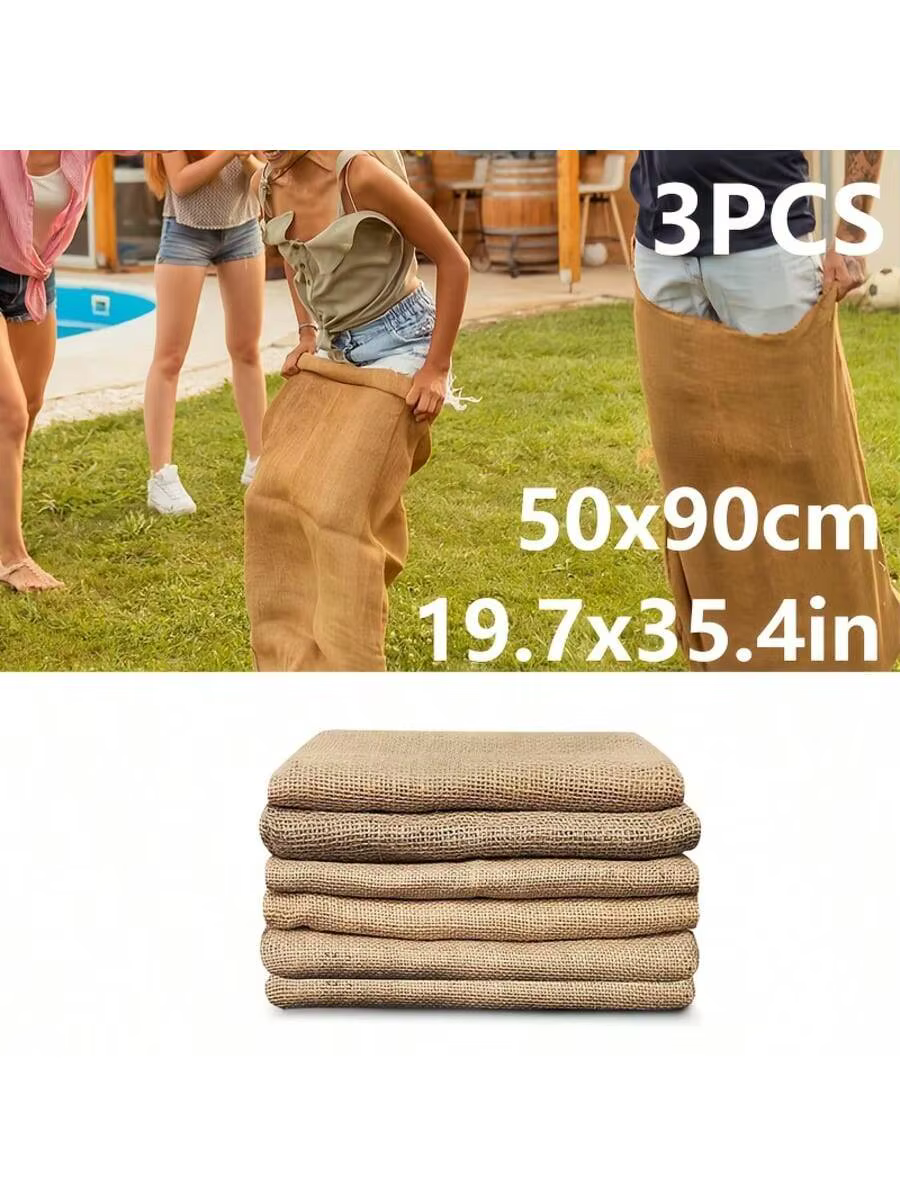 Sacs de plantation en toile de jute, sacs en jute amusants 19.7x35.4 pouces, adaptés aux jeux de pel