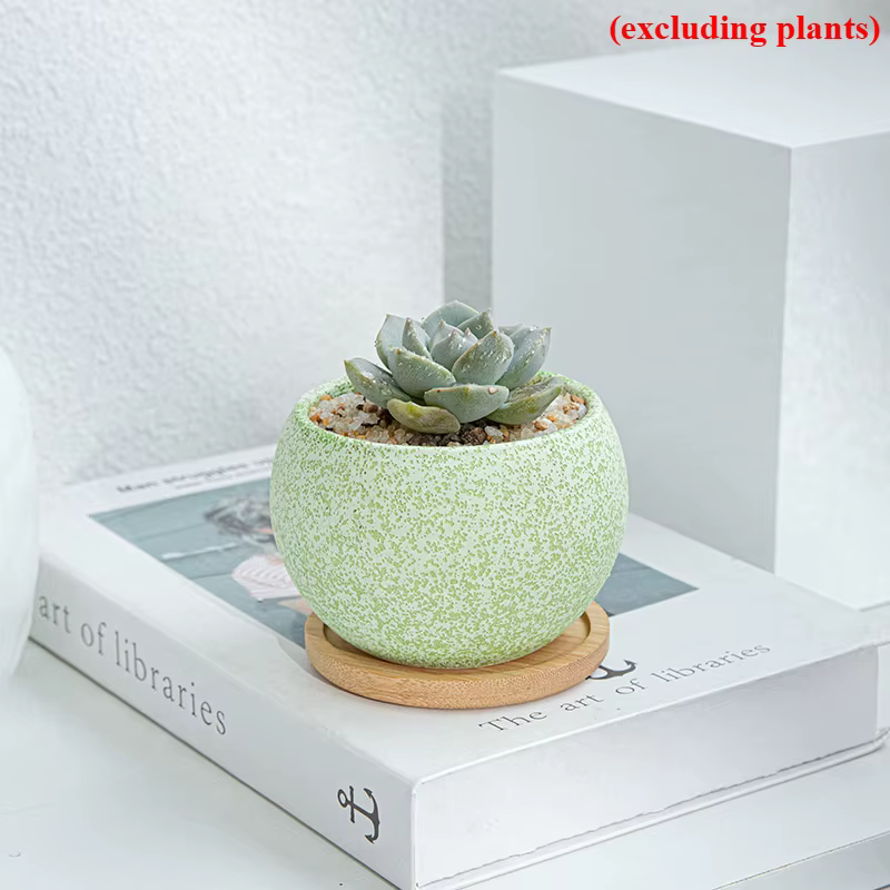 1pc Pot de fleur mignon jardinières succulentes créatives Pots de jardinage à la maison en céramique