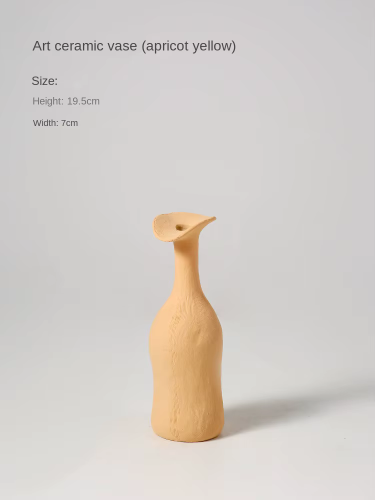 Petit vase en céramique de style nordique, ornement haut de gamme, schéma de couleurs Morandi, arran