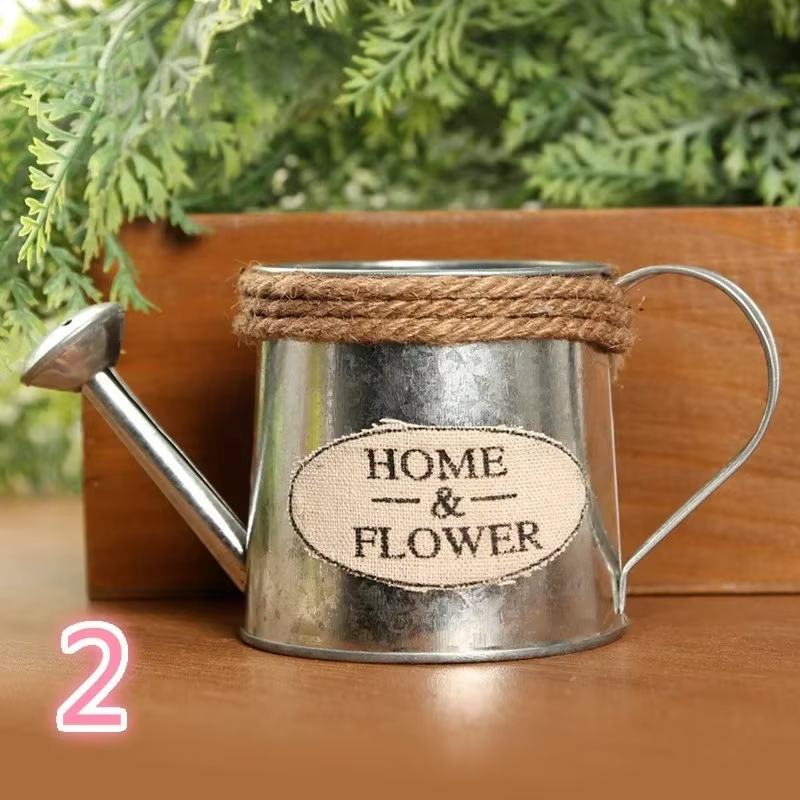 Vase de fleurs créatif en fer rétro, pot de plantes, décor en Pot