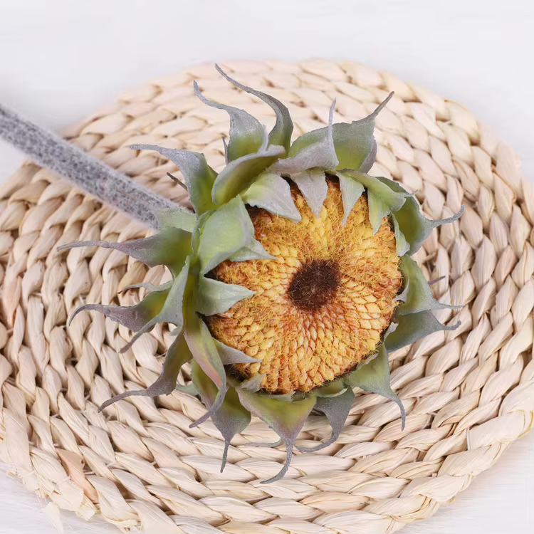 Fleur artificielle de tournesol avec tiges, 3 pièces, fausses plantes, fleur en plastique pour Bouqu