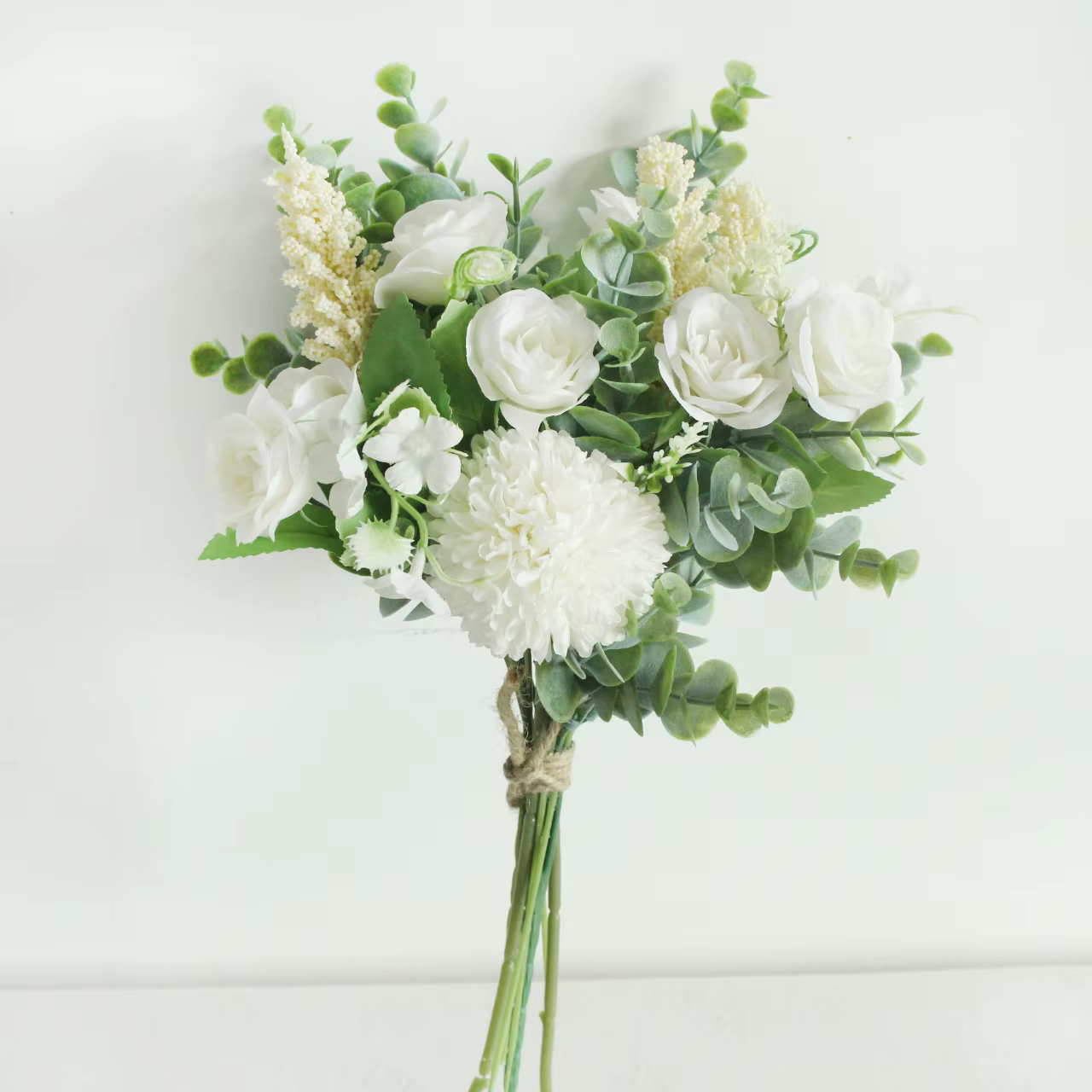 Pivoine Rose fleurs artificielles décor de mariage Eucalyptus mariée tenant Bouquet fête de noël org