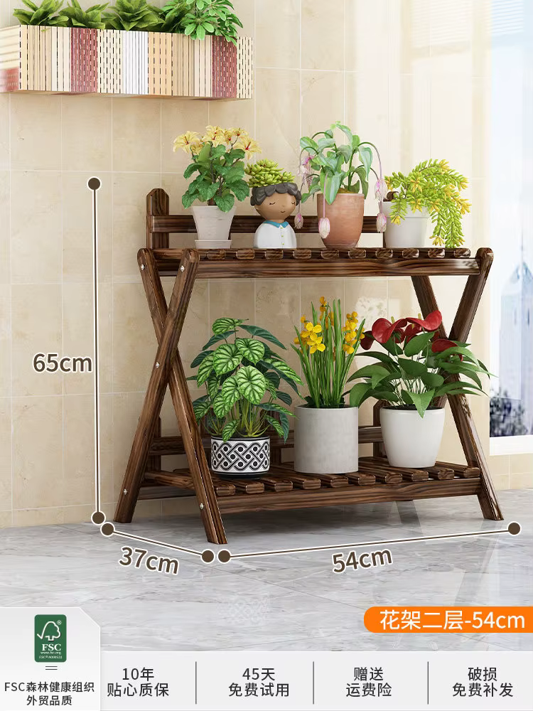 Étagère à plantes décorative en bois, petite étagère à plantes d'intérieur de style européen, suppor