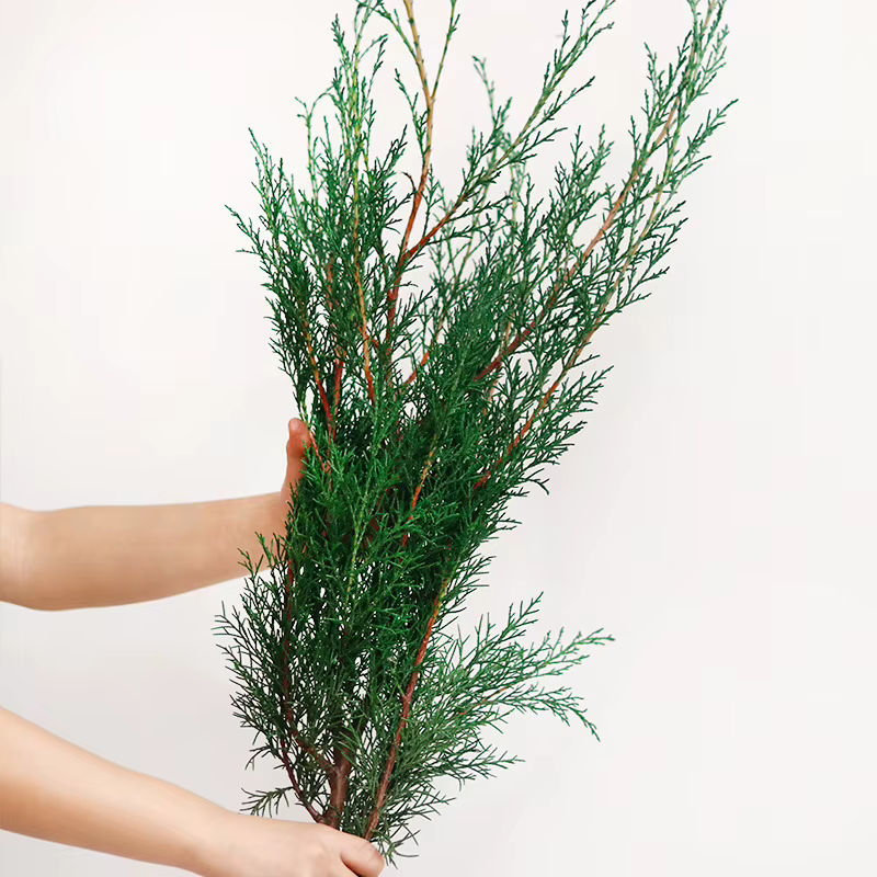 Fleurs Éternelles vaccées pour Arbre de Noël, Matériaux Décoratifs, Branches Enrichies, Plantes Vert