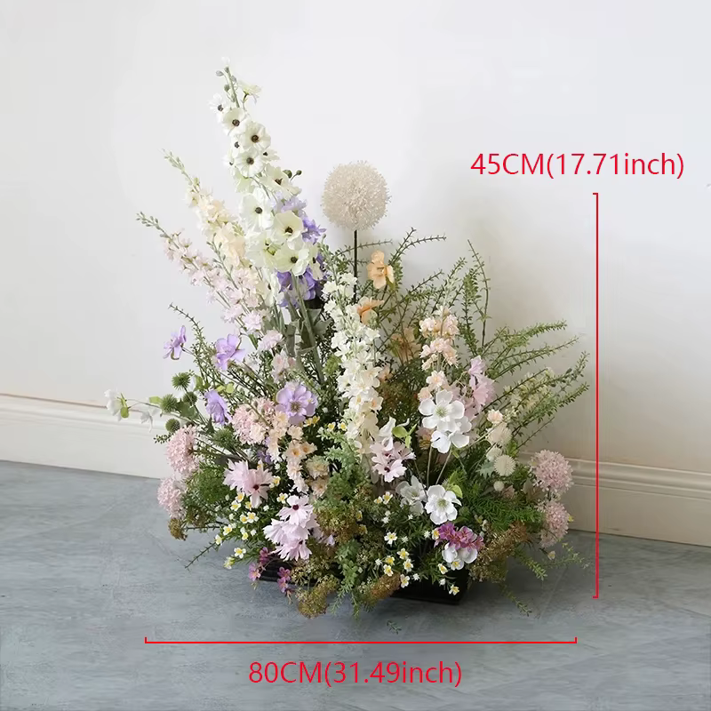 Plantes vertes de jacinthe de chrysanthème, plancher floral de cuir chevelu, centres de table de mar