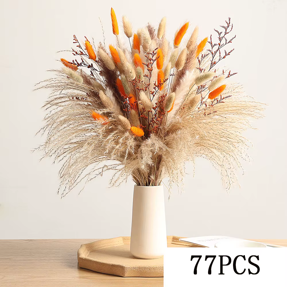 Queues de lapin Pampas séchées et moelleuses, style Boho, Bouquet de fleurs naturelles pour la maiso