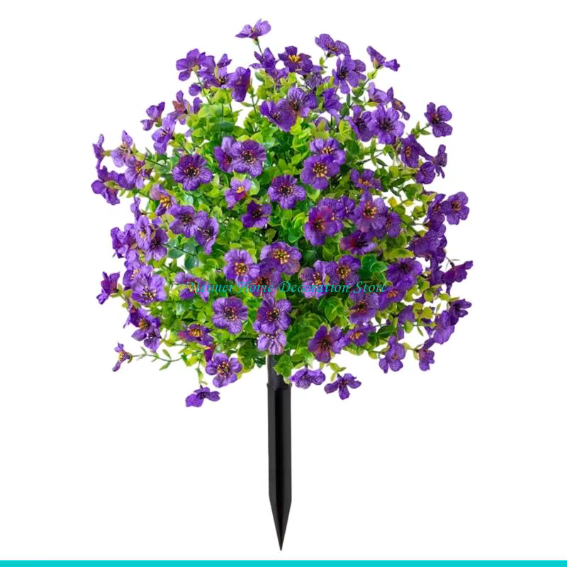 H7BF – plante à fleurs artificielles avec piquet, pour jardin, Patio, porche, extérieur