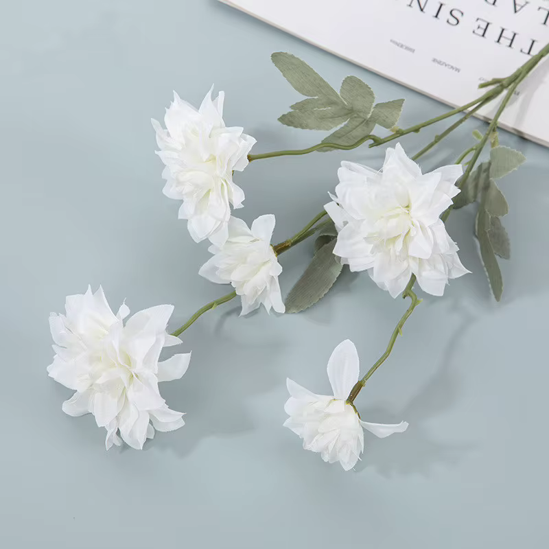 Belles fleurs de soie de pivoine de Dahlia, bouquet de mariage de bricolage, arrangement floral, acc