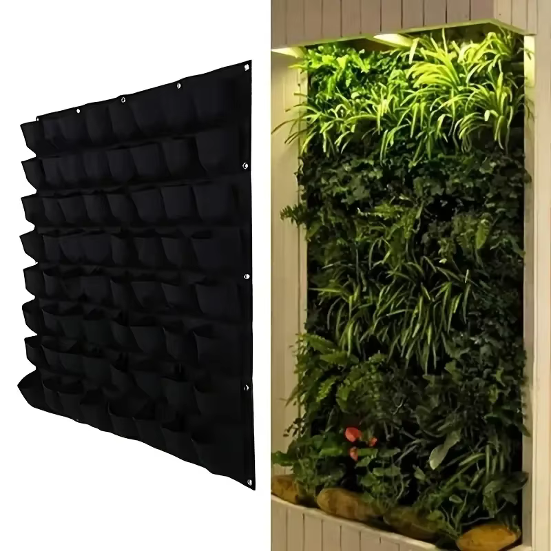 Sacs en feutre adaptés à la plantation de plantes, tenture murale verticale, verdissement du balcon,