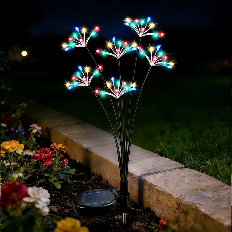 Lampes solaires pour pelouse en forme de fleurs, lumières décoratives féériques pour jardin extérieu