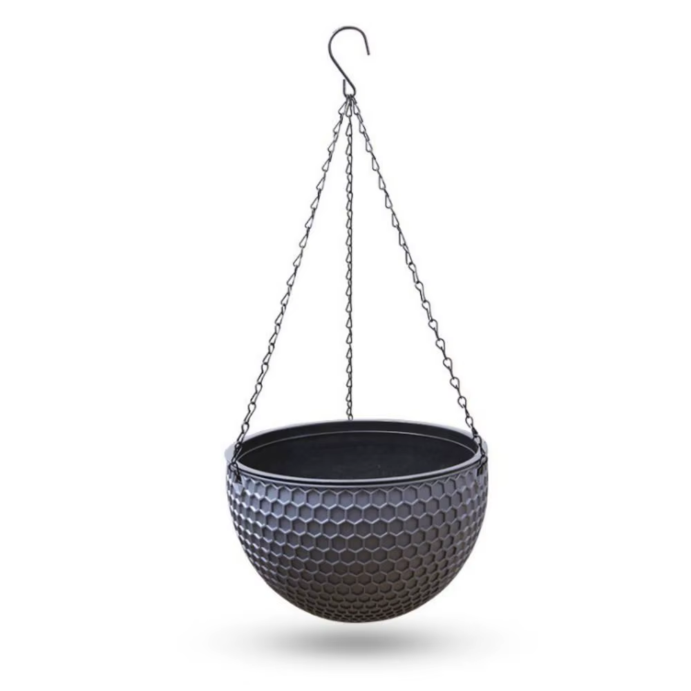 Nouveau Pot de fleur de tissage d'imitation en plastique suspendu Pot de fleur hydroponique extérieu