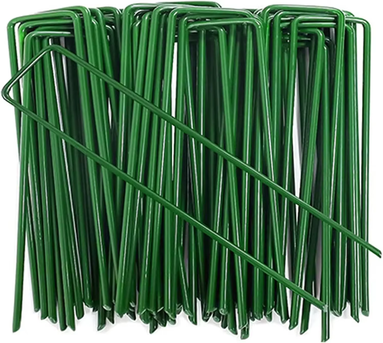 Agrafes de paysage en forme de U, 10/200 pièces, épingles de jardin, piquets de jardin, piquets robu