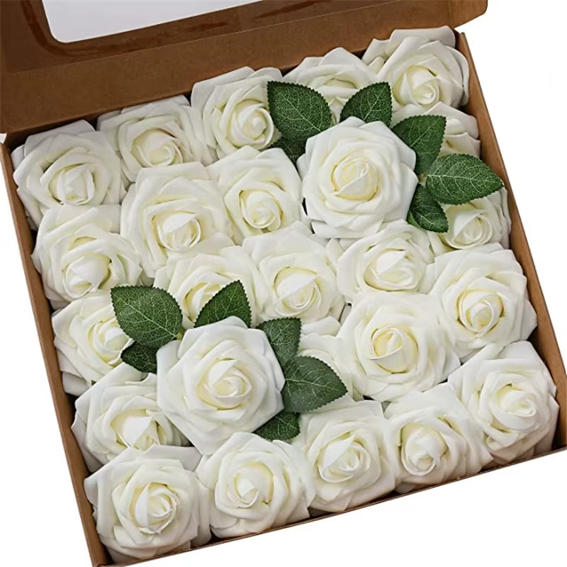Roses artificielles en mousse, 10 à 100 pièces, fausses Roses, Bouquets de mariage, centres de table