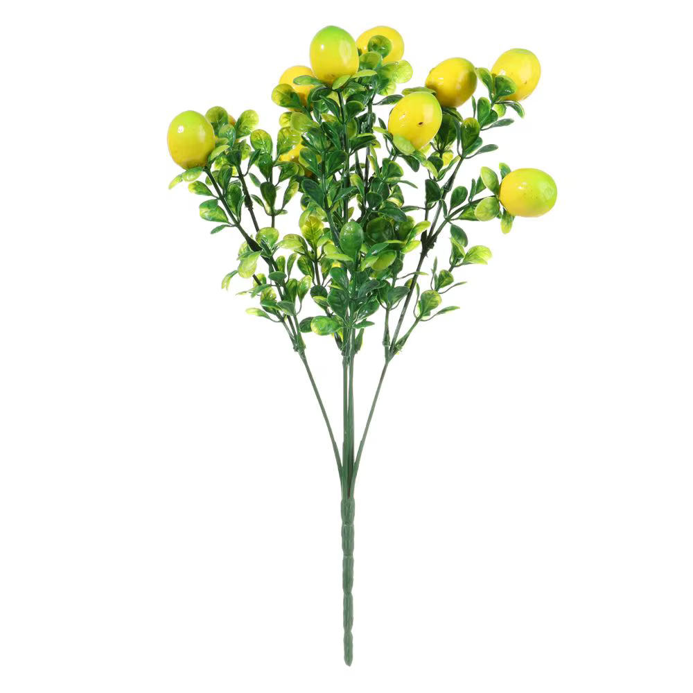 Centre de Table avec Feuilles Vertes, Décoration de Jardin, Arbre à Citron pour la Maison, Fruits Ar