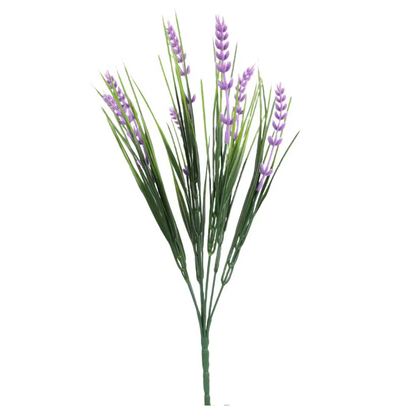 Bouquet de plantes de lavande violette, 6 pièces, fleurs simulées, décoration de mariage, fausses fl
