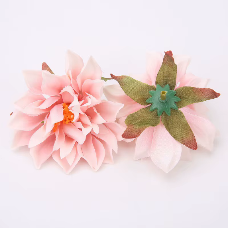 Têtes de fleurs Dahlia artificielles, 10 pièces, pour décoration de maison, fausses fleurs, couronne
