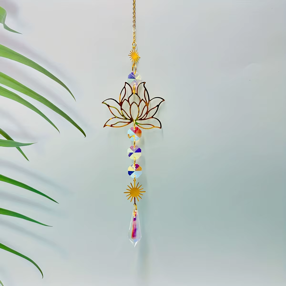 Suncatcher-Artisanat de jardinage, pendentif en cristal, décoration en or, couleur Annie AB, 1 pièce