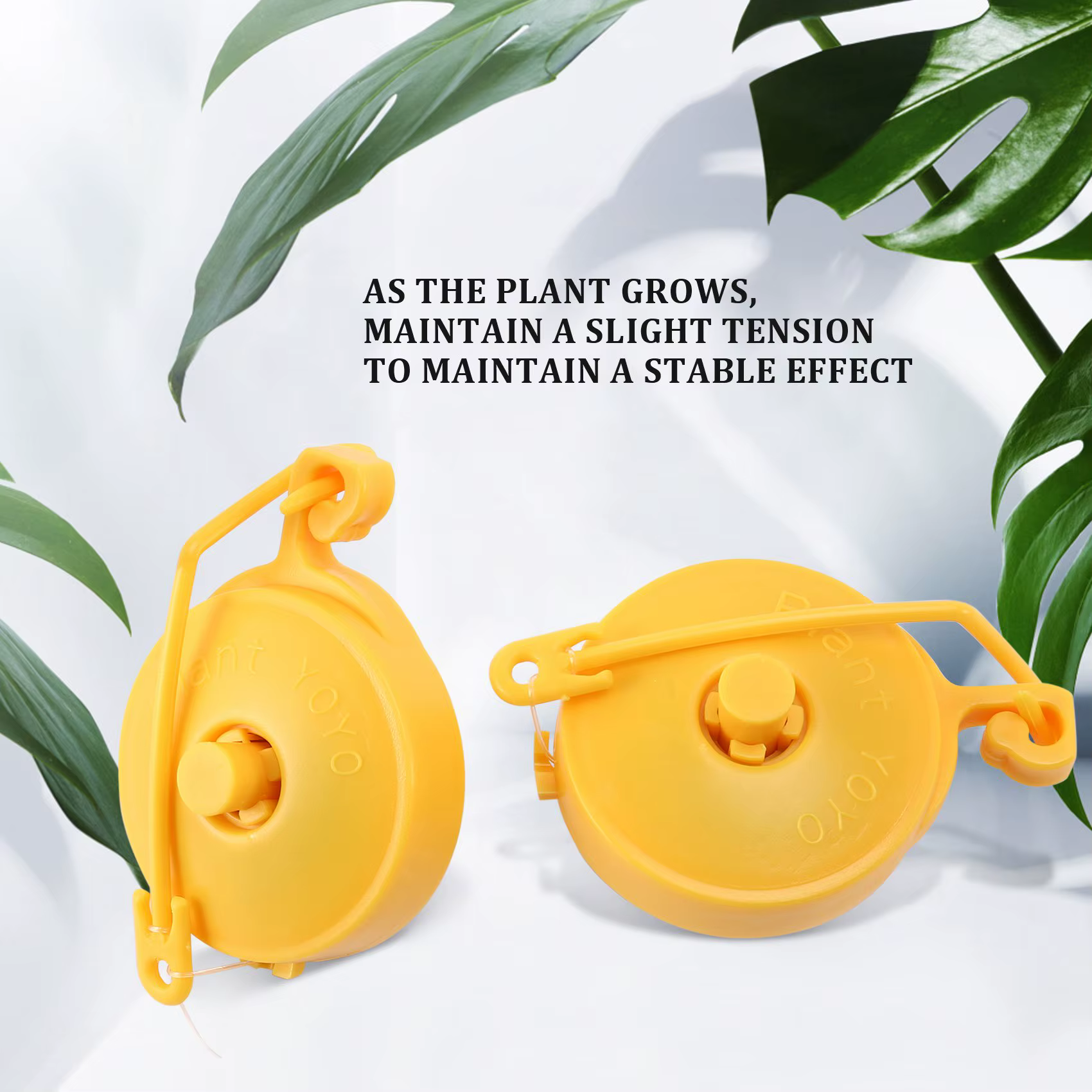 Cintre pour plantes Yoyo avec bouchon, support de plantes d'intérieur réglable, lot de 10