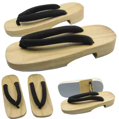 Accessoire de cosplay d'anime japonais, sabots COS, kimono, tongs, Geta, pantoufles en bois, chaussu