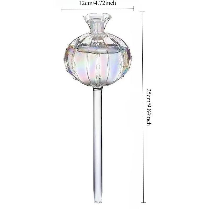 Ampoules d'arrosage automatique en verre pour plantes, goutteur d'eau en forme de plante de fleur, d