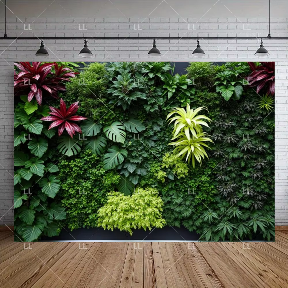 Mur végétal artificiel, fond de jardin en herbe, feuillage tropical, toile de fond pour mariage, dou