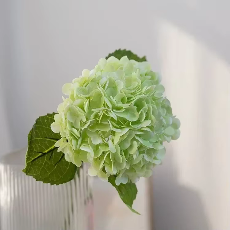 Fleurs artificielles en film de latex, hydrangeas au toucher réel, pour la décoration de la maison, 