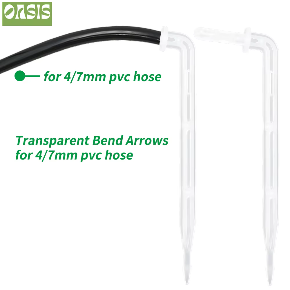 OASIS-Micro Irrigation de Jardin, Flèche de Courbure Transparente, Goutteur de Tuyau, Émetteur de Go