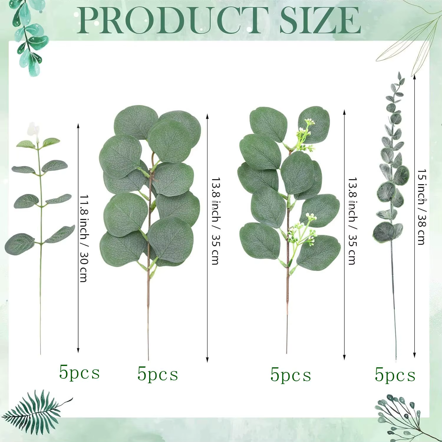 20pcs plante Artificielle vert combinaison BRICOLAGE mariée bouquet mariage fleur jardin salle à man