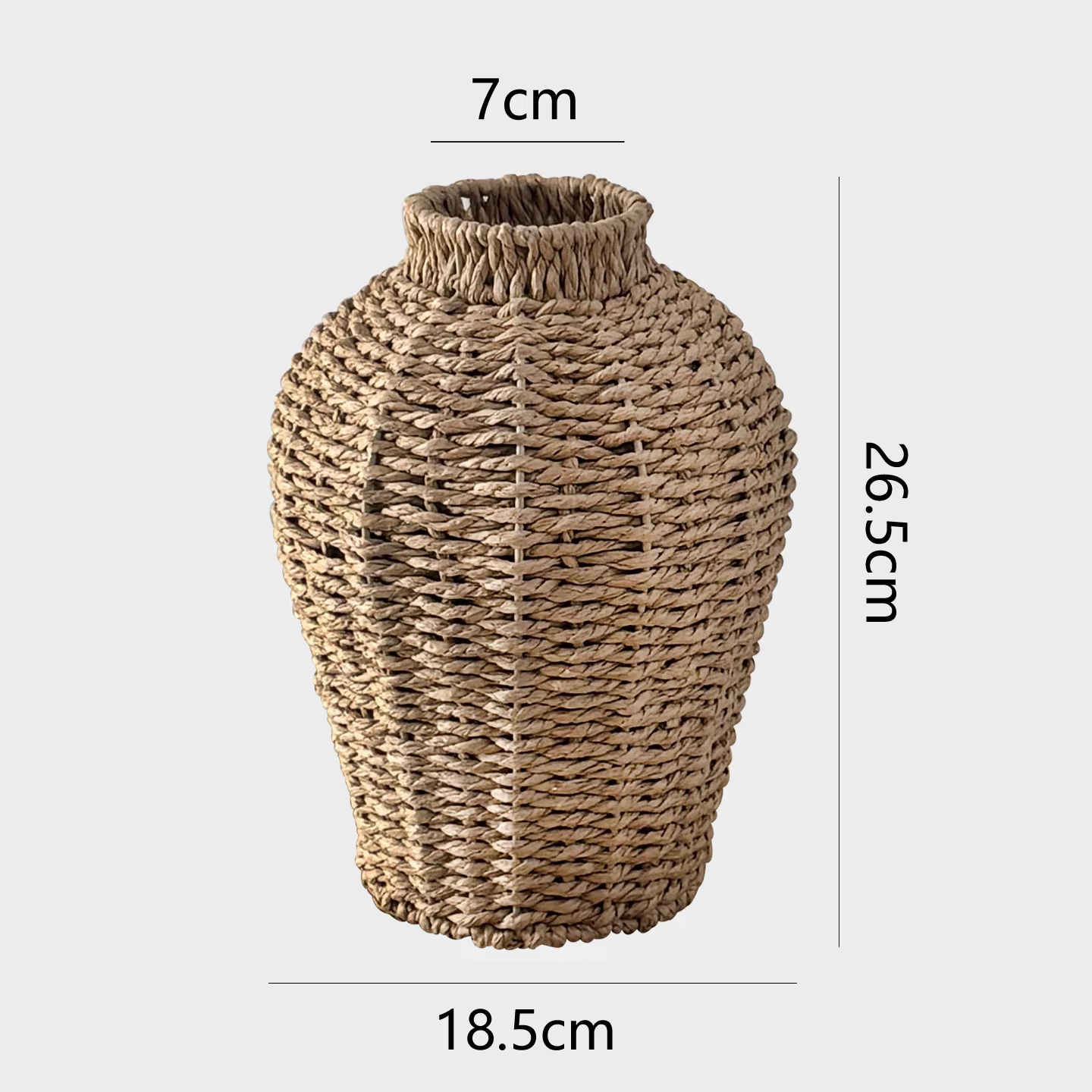 Vase tressé pour salon, décoration de bureau, fleurs séchées, dispositif décoratif créatif, conteneu