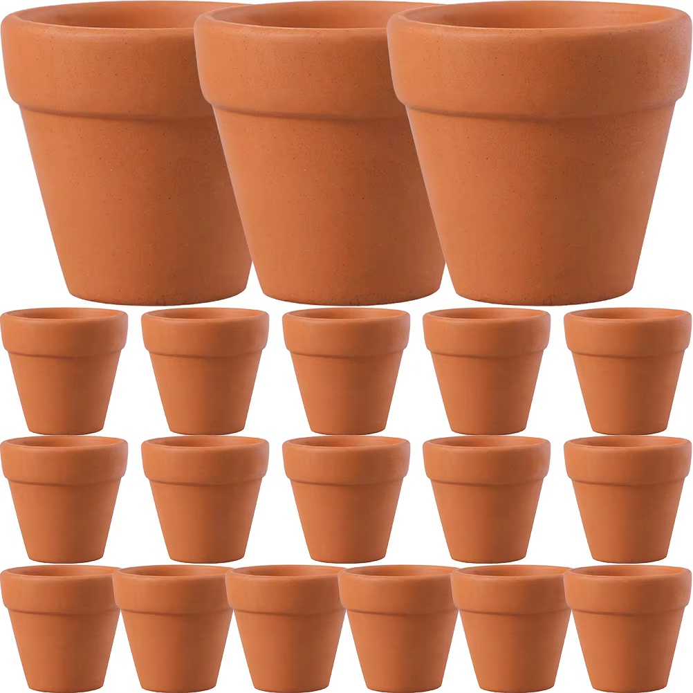 Petit Pot de Fleur en Argile pour Décoration d'Extérieur, 20 Pièces, Grande Taille, Céramique, Mini 