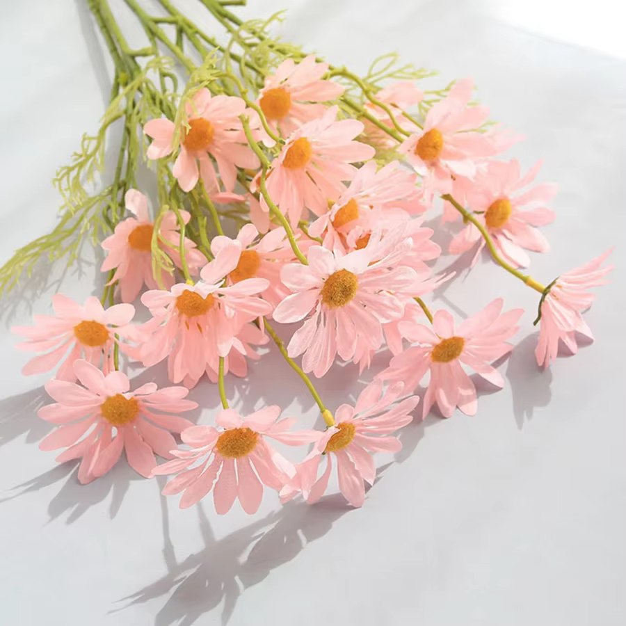 Fleurs artificielles, marguerites, décorations pour la maison, fête d'anniversaire, jardin extérieur