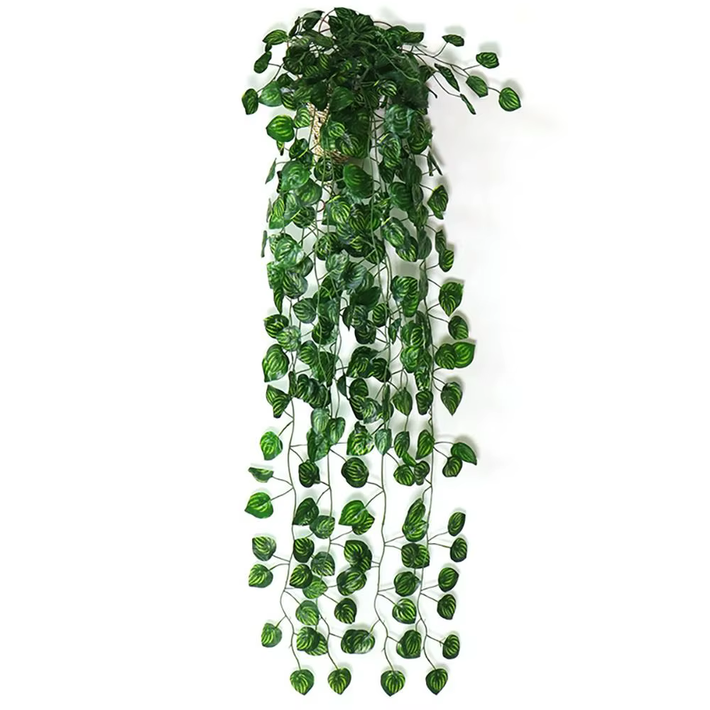 Plantes artificielles suspendues avec Pot, fausses plantes suspendues en vignes, étagères, décoratio