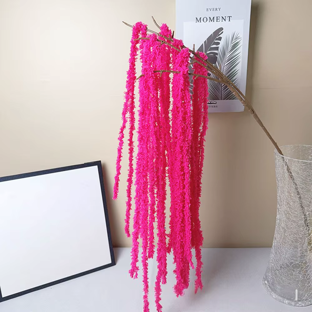 Plante suspendue artificielle multicolore, Amaranthus, fil d'ornement suspendu, Long pompon, fleur, 