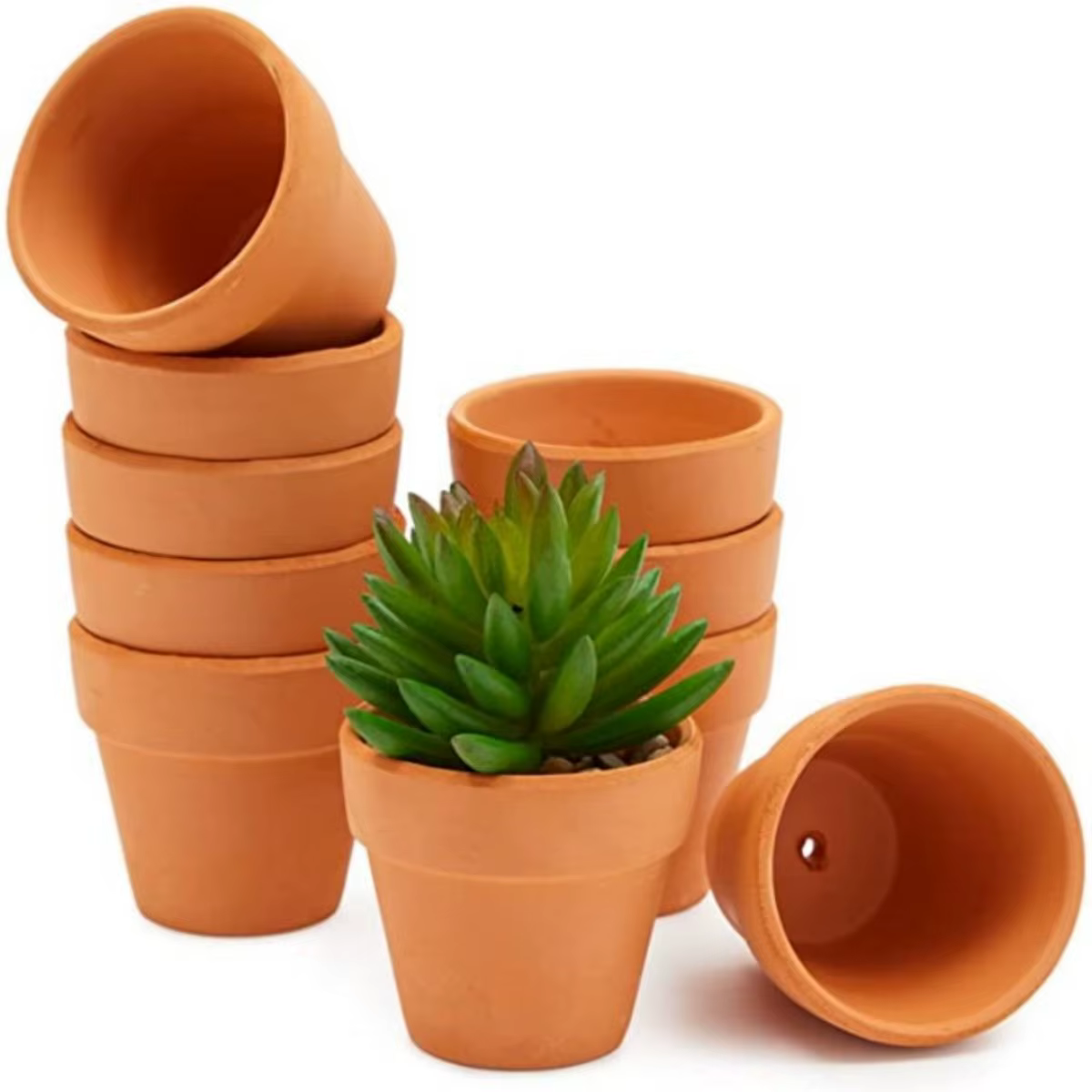 Pots Terra Cotta de 1.8 pouces, 16 pièces, jardinière en poterie, Pots de fleurs Cactus, Pot Succule