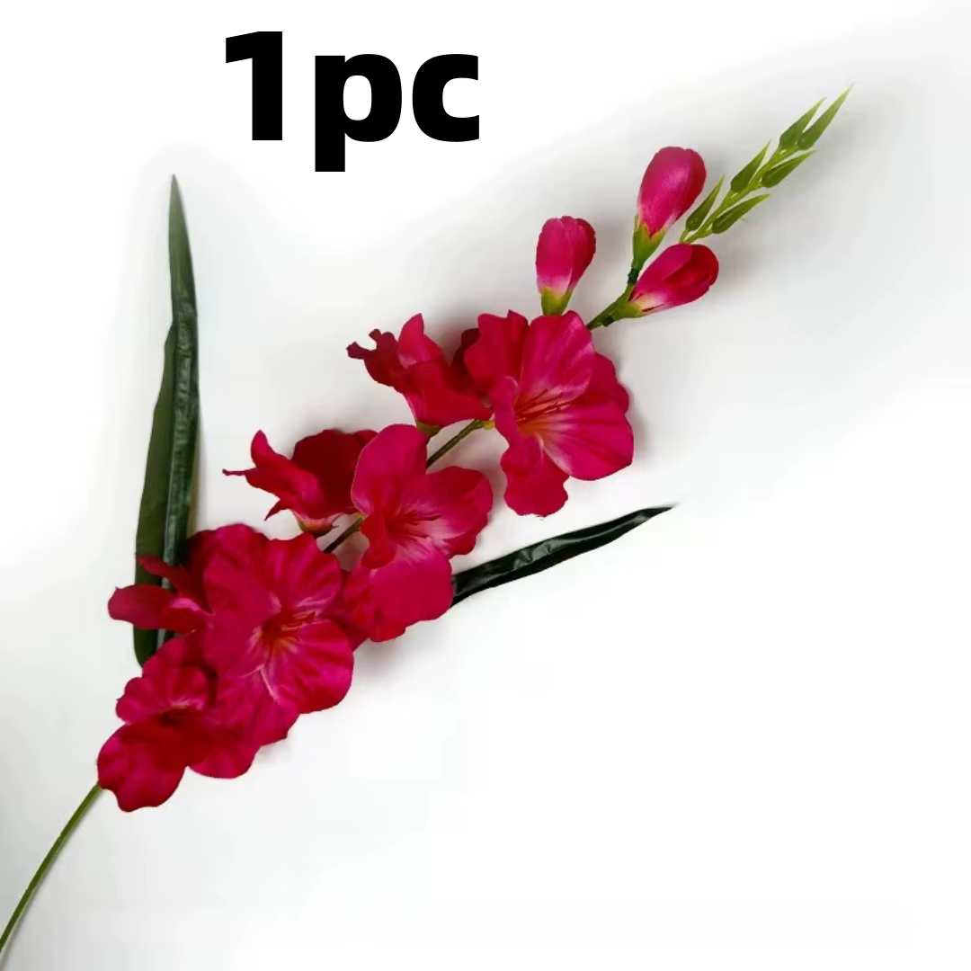 Tiges d'orchidées artificielles en soie, fausses fleurs de Dendrobium, pour la décoration de la mais