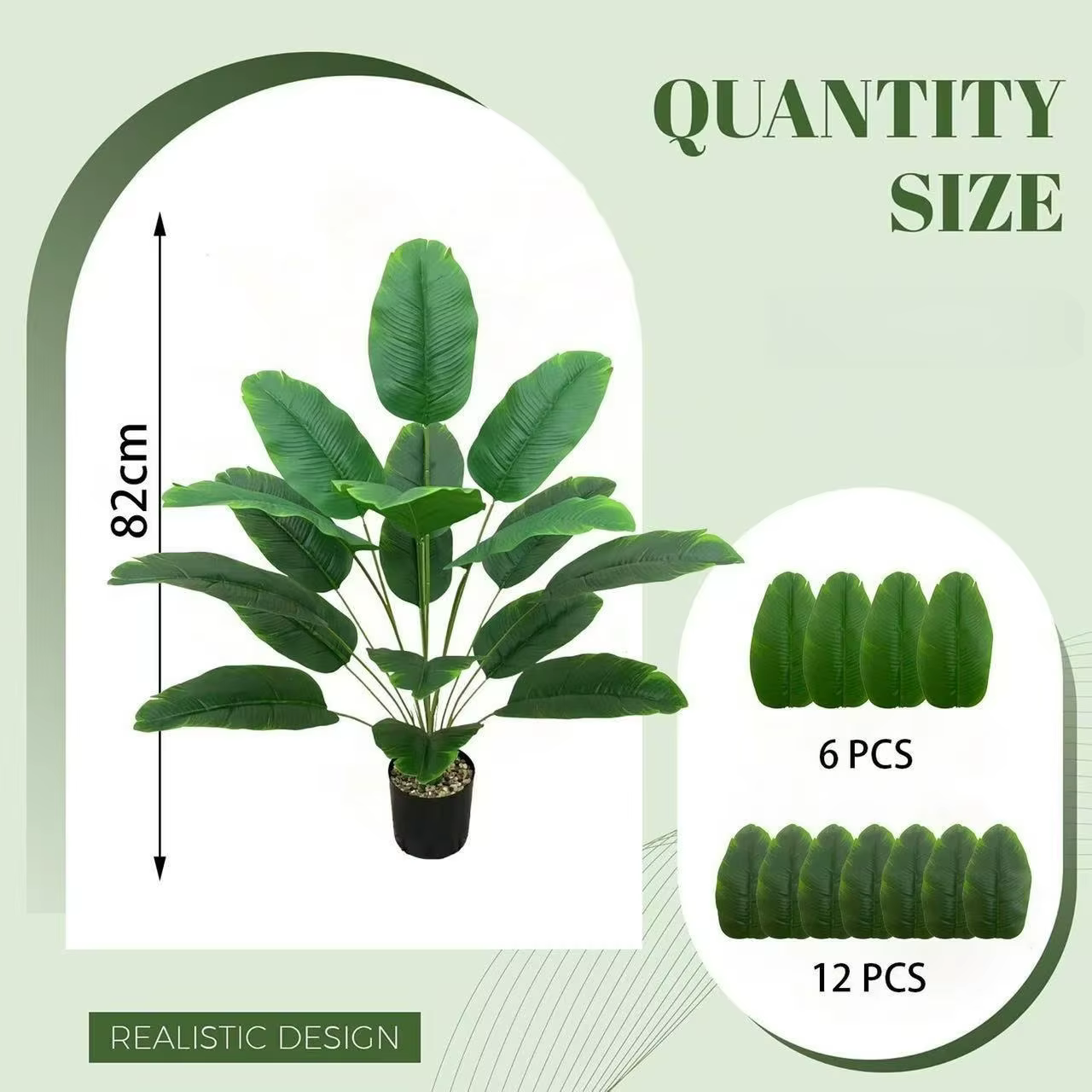 Arbres banane artificiels avec 48 feuilles tropicales réalistes, pour jardins, mariages, maisons, bu