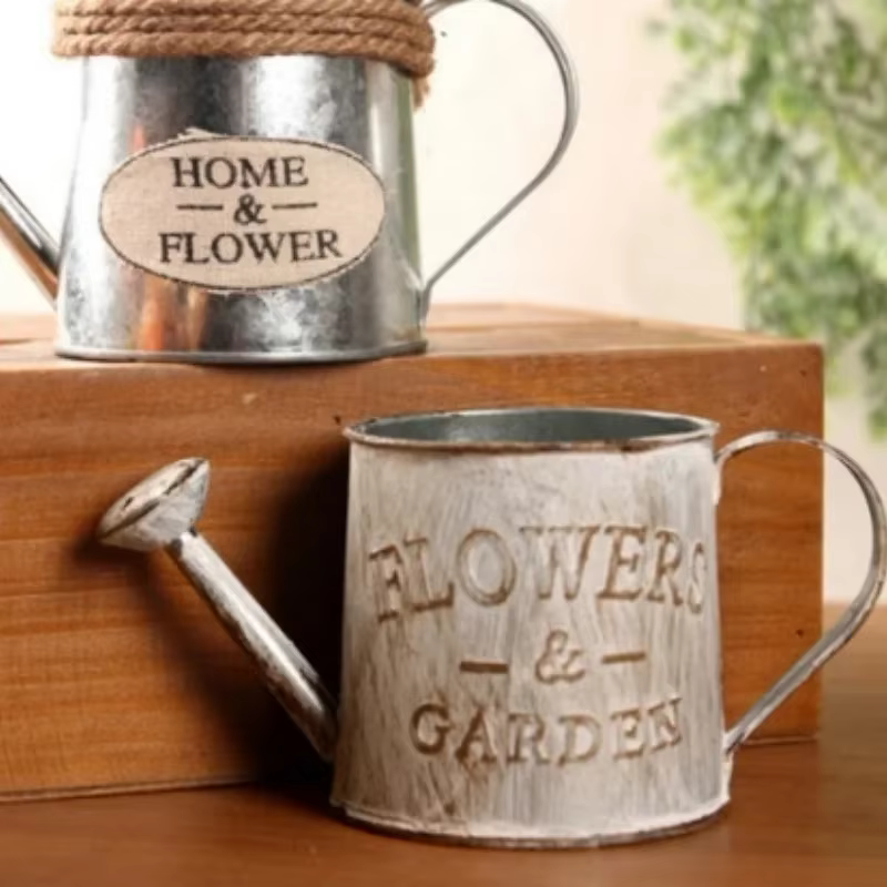 Vase de fleurs créatif en fer rétro, pot de plantes, décor en Pot