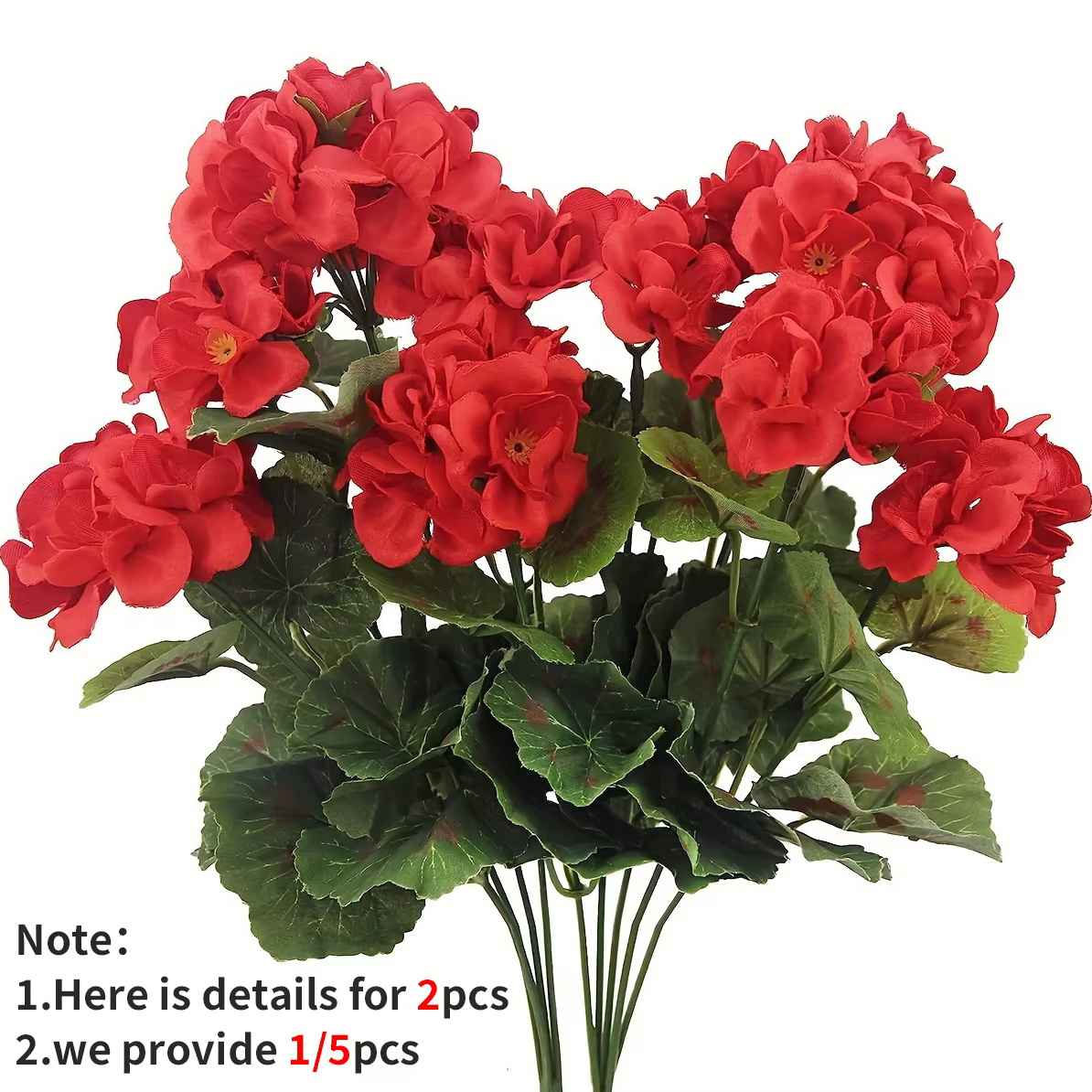 1/5 pièces plante artificielle soie bégonia fleur extérieur jardin arc protection UV mariage mariée 