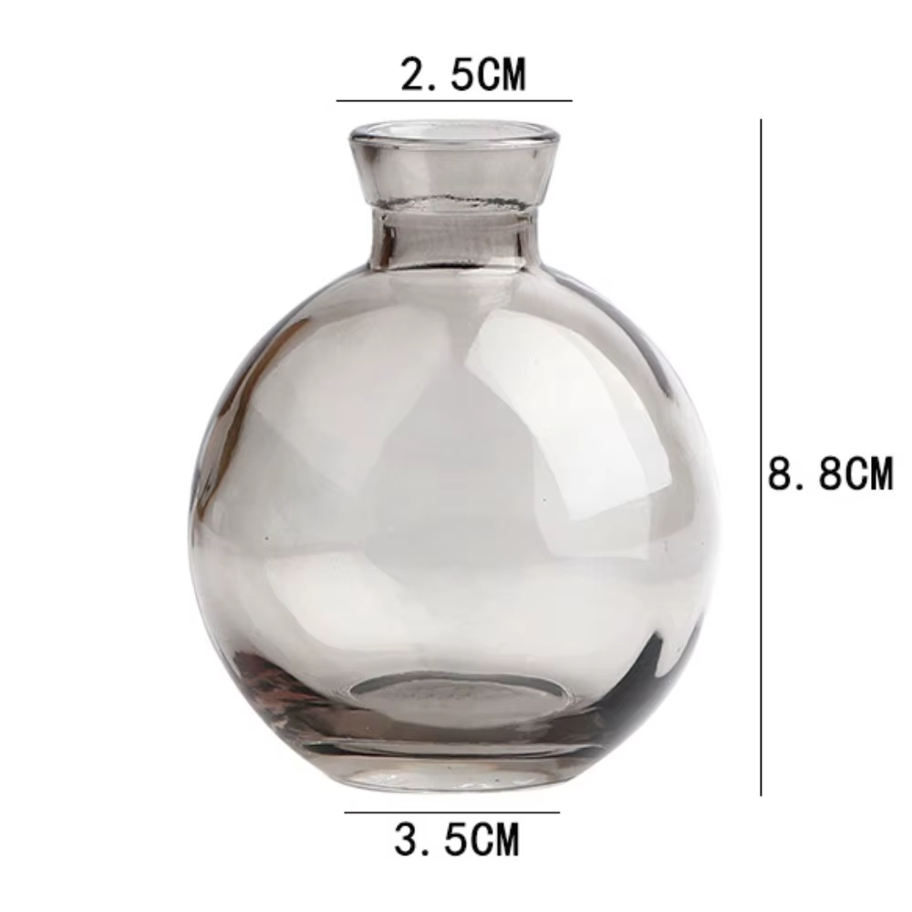 Mini vase à fleurs en verre transparent, bouteille de plante hydroponique créative, pot de fleurs de