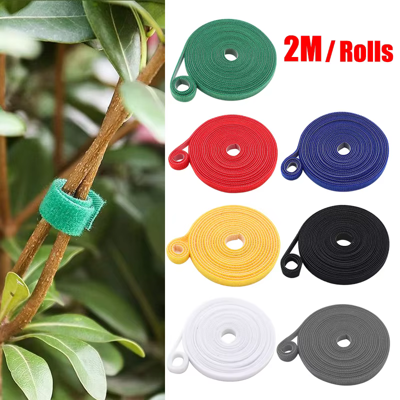 3 rouleaux de ficelle de jardin verte, attaches pour plantes, Bandage pour plantes en Nylon, boucle