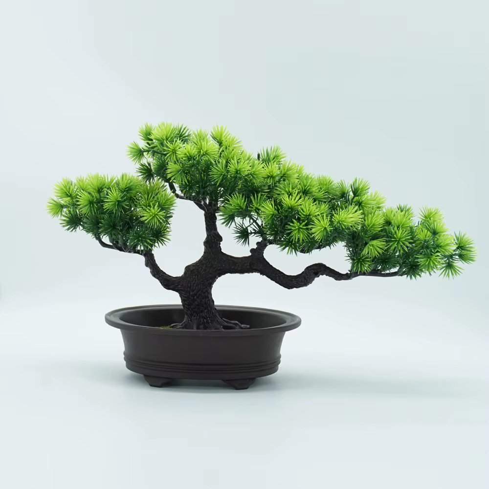 Plante artificielle verte faux bonsaï arbre intérieur étagère bureau salle de bain ferme décor maiso