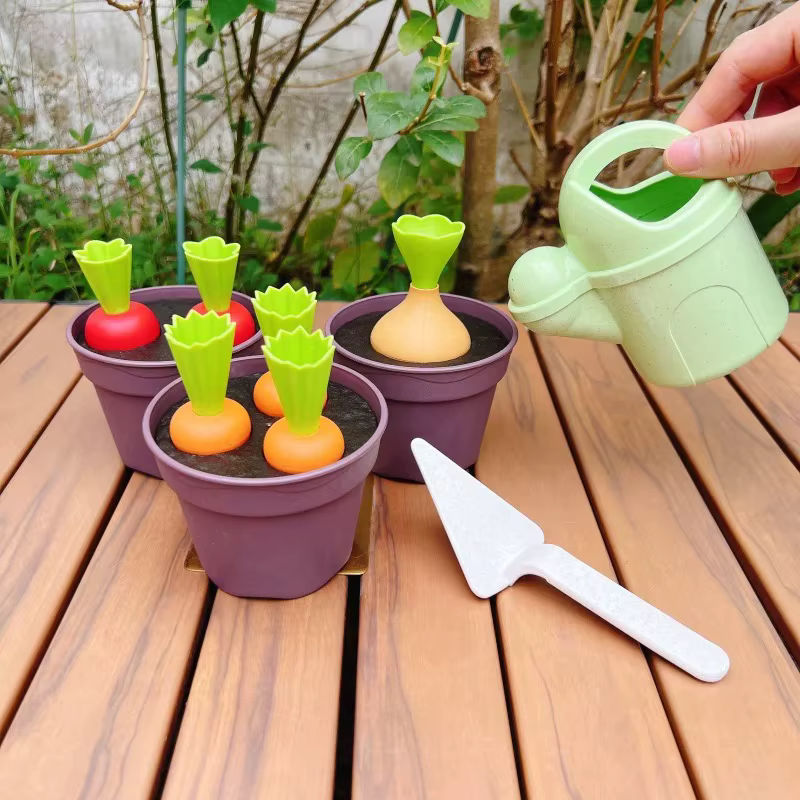 Pelle pour enfants plantation arroseur plantation maison de jeu jouets jouer sable radis pot ensembl