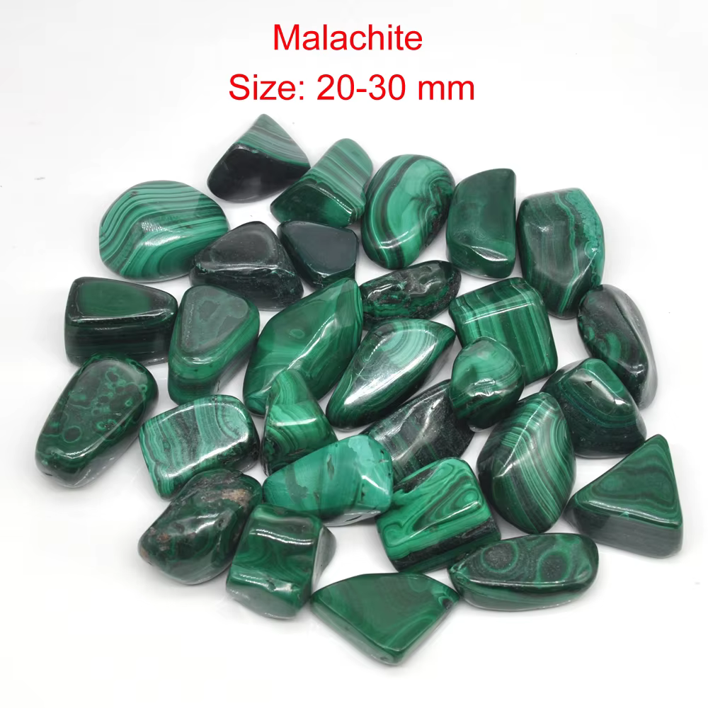 Pierres naturelles en Malachite, cristaux de guérison en vrac, véritable pierre précieuse polie Reik