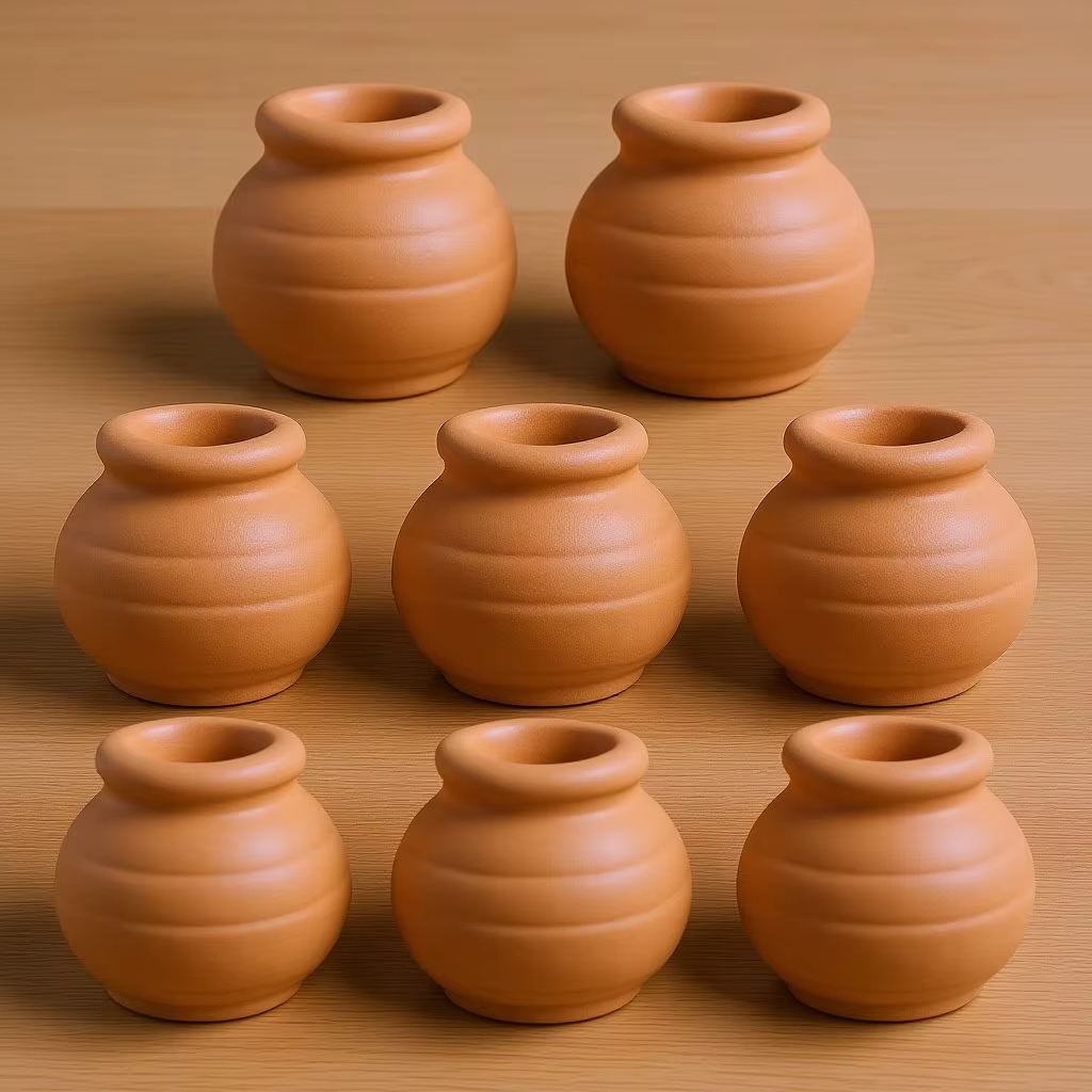 8 pots de jardin décoratifs d'extérieur, pots à cactus vides, pots à succulentes en argile orange po