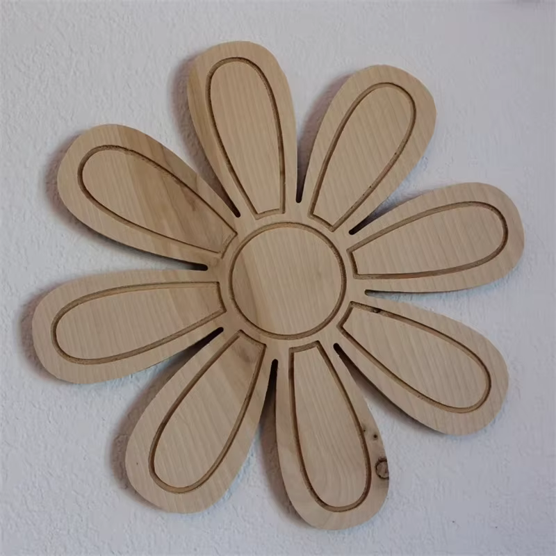 Marguerite en bois fleurs murales décor de pépinière Boho pépinière chambre d'enfants décoration mur