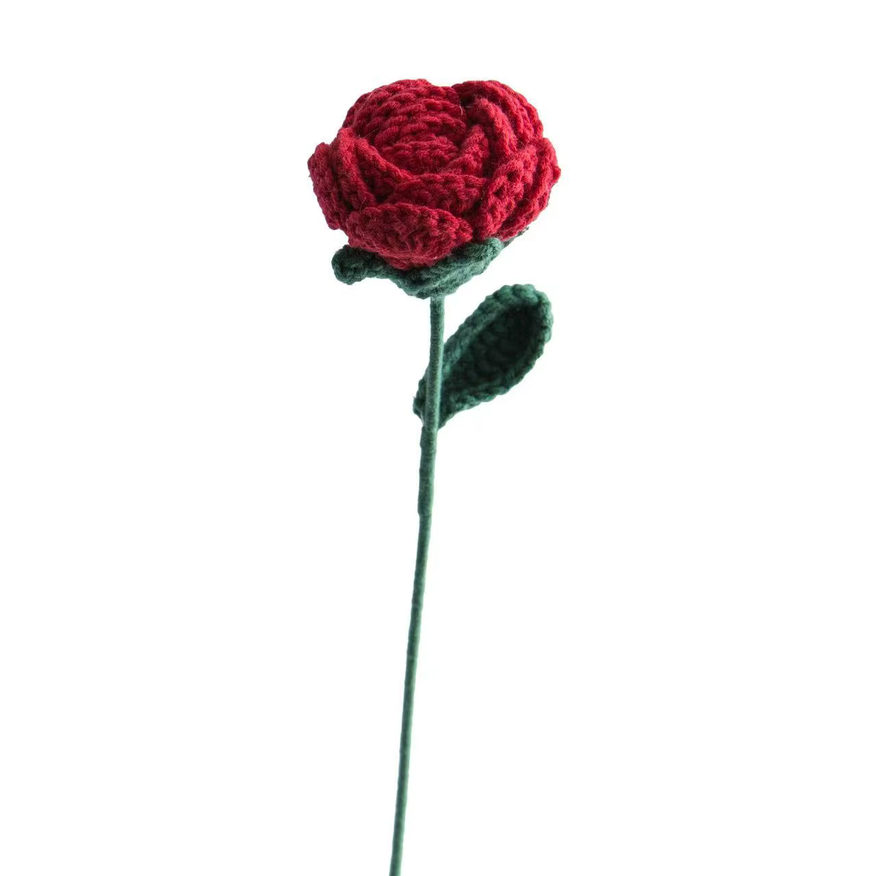 1/3 Pièces Fleurs Artificielles Roses au Crochet Faites à la Main Produits Finis pour Jardin Extérie
