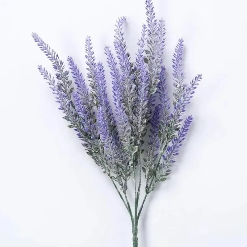 Bouquet de fleurs de lavande artificielles violettes, fausse plante pour décoration de maison, jardi