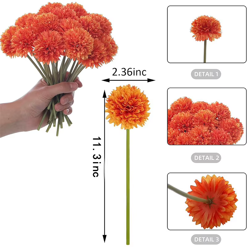 2/4 pièces automne fleurs artificielles décor soie marguerite Bouquet artificiel pour la maison déco